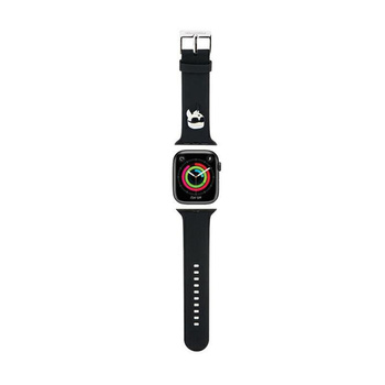 Karl Lagerfeld 3D Rubber Karl Head NFT - Bracelet pour Apple Watch 38/40/41 mm (noir)