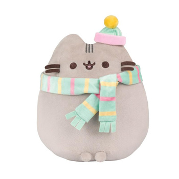 Pusheen - Mascotte en peluche avec écharpe et chapeau 24 cm