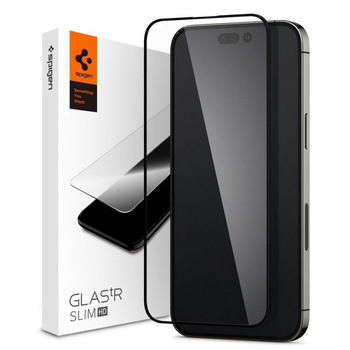 Spigen Glass FC - Tempered Glass for iPhone 14 Pro Max (Black Frame)