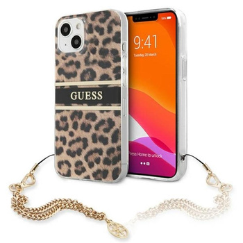 Guess Leopard Gold Chain - iPhone 13 Mini Case