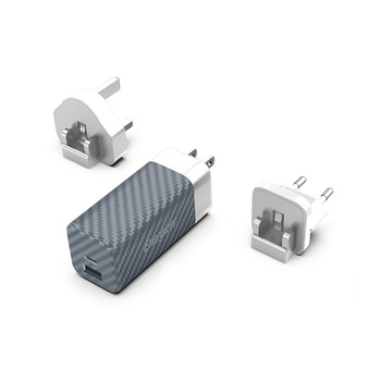 Energizer Ultimate - Multiplug EU / UK / US GaN USB-C & USB-A 65W PD Netzladegerät (Silber)