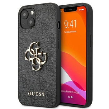 Guess 4G Big Metal Logo - pouzdro pro iPhone 13 (šedé)