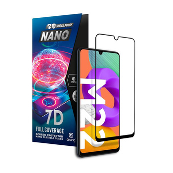 Crong 7D Nano Flexible Glass - 9H hybridní sklo pro celý displej telefonu Samsung Galaxy M22