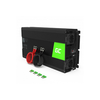 Green Cell - Měnič napětí Inverter 12V na 230V 1500W/3000W Čistá sinusovka