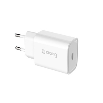 Crong USB-C Travel Charger - 20W USB-C Power Delivery Charger (white)