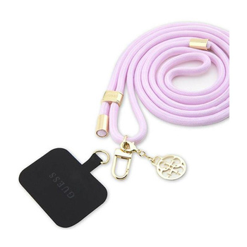 Guess CBDY Cord Nylon 4G Metal Charm - Universal Phone Strap (lilac)