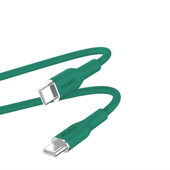 PURO ICON Soft Cable - kabel USB-C na USB-C 1,5 m (Jade)