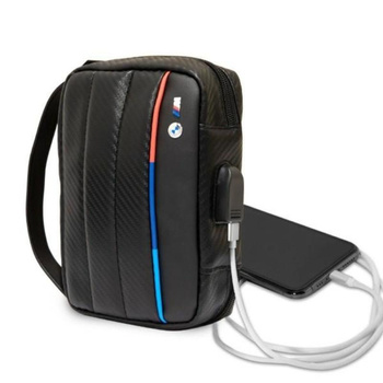 BMW Carbon Tricolor - Brašna / organizér s externím portem USB (černá)