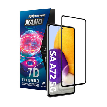 Crong 7D Nano Flexibles Glas - Bruchsicheres 9H Hybridglas für den gesamten Bildschirm des Samsung Galaxy A72