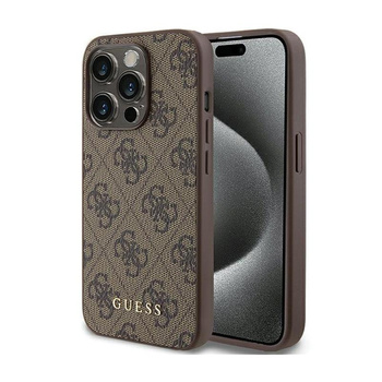 Guess 4G Metal Gold Logo - iPhone 15 Pro Case (brown)