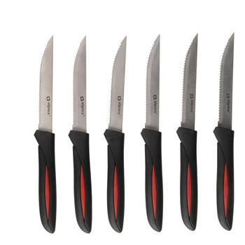 Alpina - Set de couteaux à steak INOX en acier inoxydable 23 cm 6 pcs. (noir)