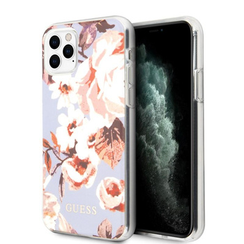 Guess Flower Shiny Collection N2 - pouzdro pro iPhone 11 Pro Max (lila)