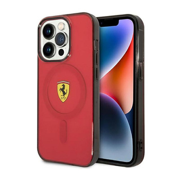 Průsvitné pouzdro Ferrari MagSafe - iPhone 14 Pro Max (červené)