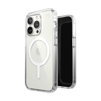 Speck Presidio Perfect-Clear + MagSafe - Coque pour iPhone 14 Pro avec revêtement MICROBAN (transparent)