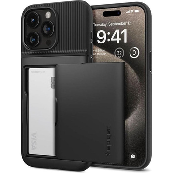 Spigen Slim Armor CS - Gehäuse für iPhone 15 Pro Max (Schwarz)