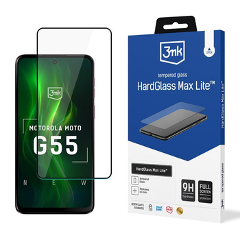 3mk HardGlass Max Lite - Verre trempé pour Motorola Moto G55 5G (Noir)