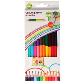 Topwrite - Set de crayons double face 24 couleurs/12 pièces.