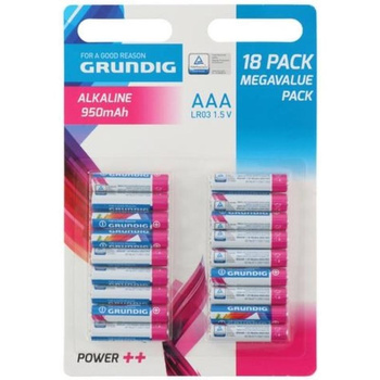 Grundig - Jeu de piles alcalines AAA / R03 1,5 V 18 pcs.