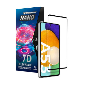 Crong 7D Nano Flexible Glass - 9H Hybridglas für den gesamten Samsung Galaxy A53 5G Bildschirm