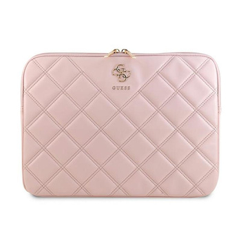 Guess Quilted 4G Sleeve - pouzdro na 13" / 14" notebook (růžové)