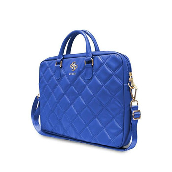 Brašna na počítač Guess Quilted 4G - 15" / 16" brašna na notebook (modrá)