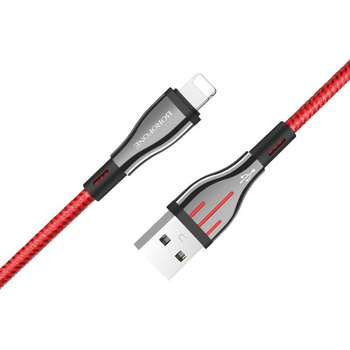 Borofone Highway - USB to Lightning connection cable 1.2 m (black/red)