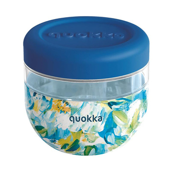 Quokka Bubble Food Jar - Pojemnik plastikowy na żywność / lunchbox 770 ml (Blue Peonies)