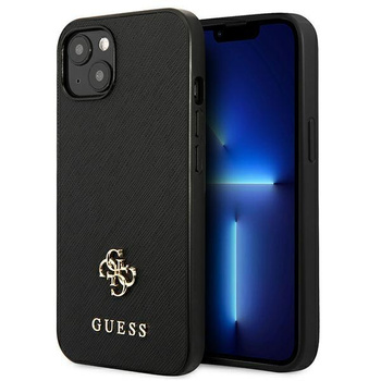 Guess Saffiano 4G Small Metal Logo - iPhone 13 mini case (black)