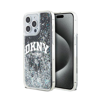 DKNY Liquid Glitter Big Logo - pouzdro pro iPhone 15 Pro Max (černé)