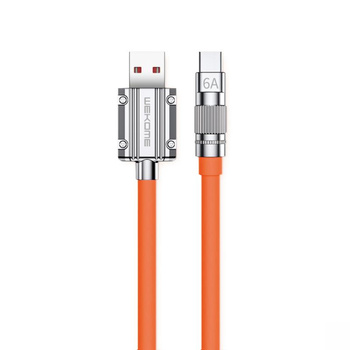 WEKOME WDC-186 Wingle Series - Připojovací kabel USB-A na USB-C pro rychlé nabíjení 1 m (oranžový)