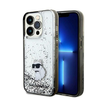 Karl Lagerfeld Liquid Glitter Choupette - iPhone 14 Pro Case (transparent)