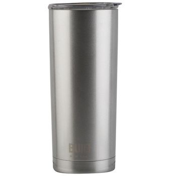 BUILT Vacuum Insulated Tumbler - Vacuum Insulated Steel Thermal Mug 600 ml (Silver)