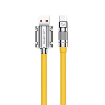 WEKOME WDC-186 Wingle Series - Câble de connexion USB-A à USB-C à charge rapide 1 m (jaune)