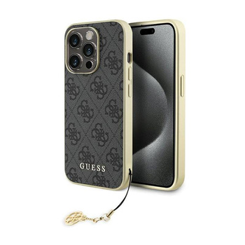 Kolekce Guess 4G Charms - pouzdro na iPhone 15 Pro (šedé)