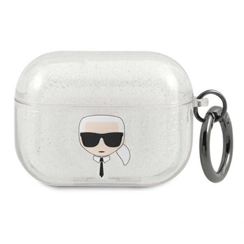 Karl Lagerfeld Karl Head Glitter - Airpods Pro Case (silver)