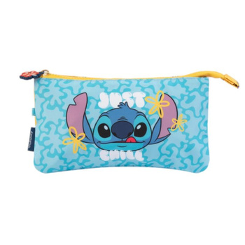 Disney Stitch Tropical - Trousse à crayons à 3 compartiments