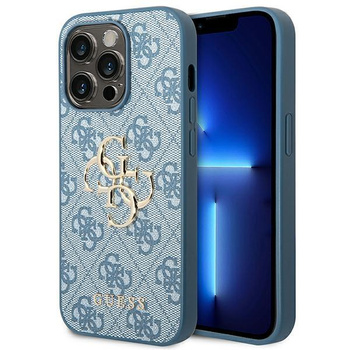 Guess 4G Big Metal Logo - Etui iPhone 14 Pro Max (niebieski)