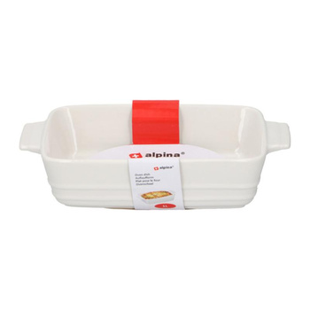 Alpina - Ceramic baking dish 25x15x5 cm 1L (white)