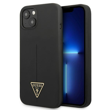 Guess Silicone Triangle Logo - Etui iPhone 13 mini (czarny)