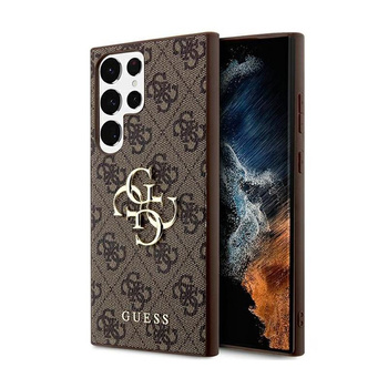 Guess 4G Big Metal Logo - Etui Samsung Galaxy S24 Ultra (brązowy)