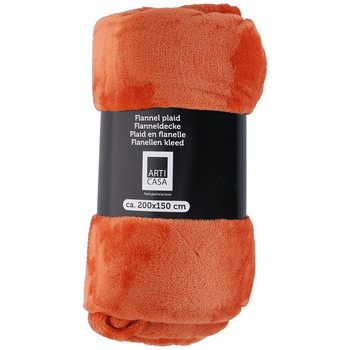 Arti Casa - Couverture en flanelle 200x150cm (orange)