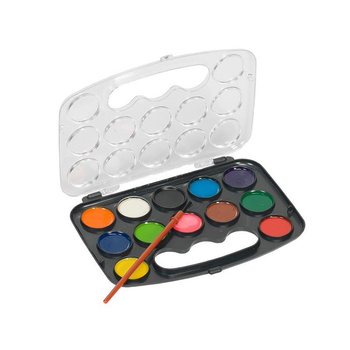 Topwrite - Set de peintures à l'eau 12 couleurs + pinceau