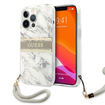 Guess Marble Strap - iPhone 13 Pro Max Case (gray)