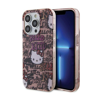 Hello Kitty IML Tags Graffiti - iPhone 15 Pro Max Tasche (rosa)