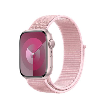 Crong Nylon - Sportovní řemínek pro Apple Watch 38/40/41/42 mm (Pudrově růžová)