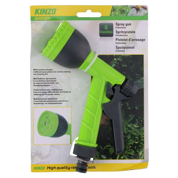 Kinzo - Pistolet d'arrosage multifonctionnel pour arroser le jardin (6 fonctions)