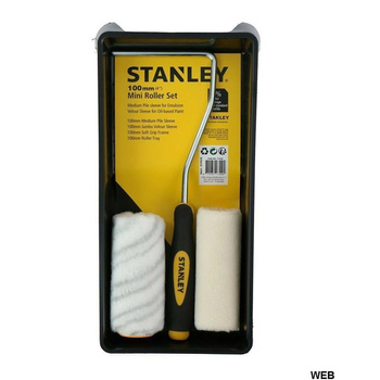 Stanley - Set de peinture (bol / plateau + 2 rouleaux 10 cm)