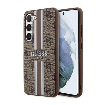 Guess 4G Gedruckter Streifen - Samsung Galaxy S23+ Tasche (braun)