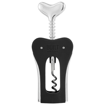 BUILT Curve Winged Corkscrew - Tire-bouchon à vin papillon en acier (Noir)