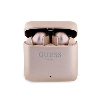 Guess Printed Logo - TWS Bluetooth Headphones + Charging Case (pink)